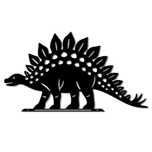 WADORN Dekorative Gartenstecker Mit Stegosaurus, Silhouette Metall Dinosaurier Stakes Statuen Ornamente Liebhaber Geschenke Yard Art Black Silhouette Yard Outside Decor Für Hinterhof, 16.5x28cm WADORN Dekorative Gartenstecker Mit Stegosaurus, Silhouette Metall Dinosaurier Stakes Statuen Ornamente Liebhaber Geschenke Yard Art Black Silhouette Yard Outside Decor Für Hinterhof, 16.5x28cm von WADORN