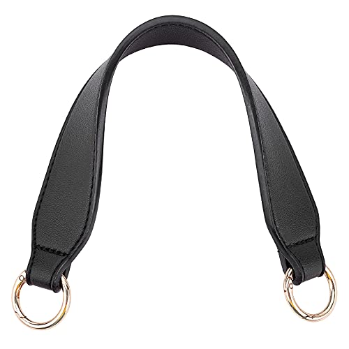 WADORN Ersatz Leder Trageriemen 34cm Taschengriff Geldbörsen Riemen Handtasche Riemen Schultergurt für Taschen, Breite: 3,4 cm, Schwarz von WADORN