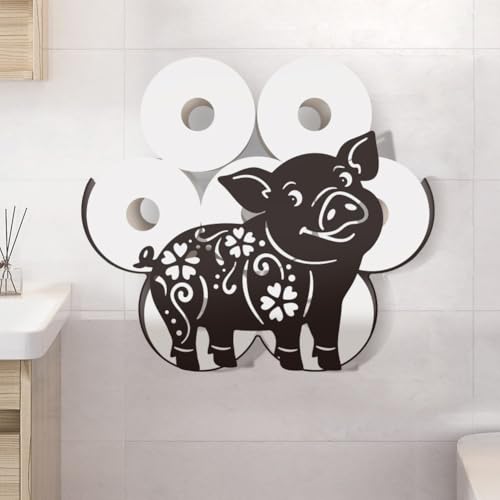 WADORN Lustiger Toilettenpapierhalter Aus Metall Mit Schweinchen Niedlicher Toilettenpapier Aufbewahrungsbehälter Mit Schweinchen Für Eine Zusätzliche Lustiger Freistehender Papierrollen Organizer WADORN Lustiger Toilettenpapierhalter Aus Metall Mit Schweinchen Niedlicher Toilettenpapier Aufbewahrungsbehälter Mit Schweinchen Für Eine Zusätzliche Lustiger Freistehender Papierrollen Organizer von WADORN