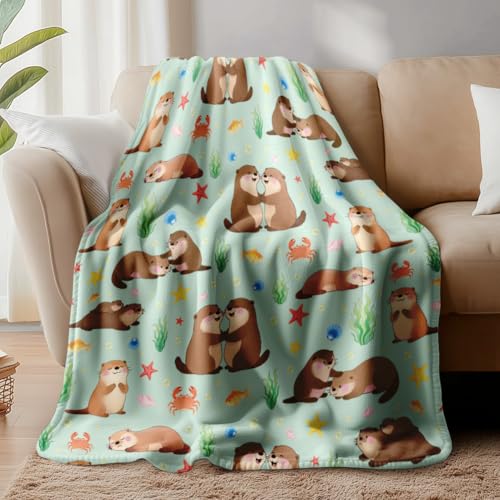WADORN Seeotter Fleecedecke Kuschelige Überwurfdecke Mit Niedlichem Otter Flauschig Weich Flanell Fleecedecke Für Zuhause Büro Schlafzimmer Wohnzimmer Camping Sofa Bett Couch Stuhl Urlaub 150x130cm WADORN Seeotter Fleecedecke Kuschelige Überwurfdecke Mit Niedlichem Otter Flauschig Weich Flanell Fleecedecke Für Zuhause Büro Schlafzimmer Wohnzimmer Camping Sofa Bett Couch Stuhl Urlaub 150x130cm von WADORN