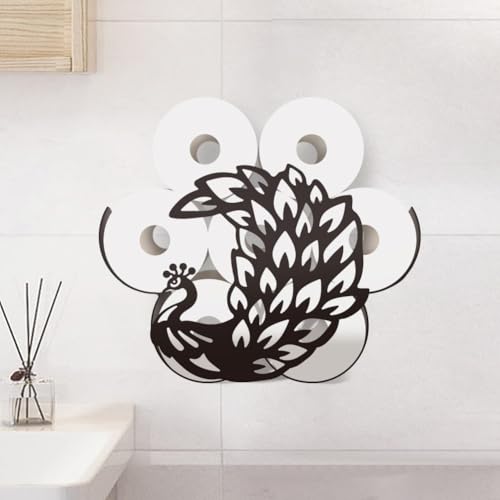 WADORN Toilettenpapierhalter Mit Pfauenmotiv Wandmontierter Toilettenpapier Aufbewahrungsbehälter Aus Metall Mit Pfauenmotiv Lustiger Toilettenpapier Organizer Tiermotiv Toilettenpapierrollenhalter WADORN Toilettenpapierhalter Mit Pfauenmotiv Wandmontierter Toilettenpapier Aufbewahrungsbehälter Aus Metall Mit Pfauenmotiv Lustiger Toilettenpapier Organizer Tiermotiv Toilettenpapierrollenhalter von WADORN