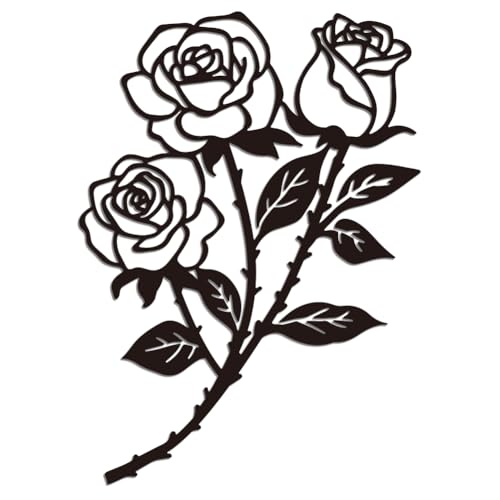 WADORN Wandkunst Mit Rosen Aus Metall Minimalistische Kunst Rosen Blumen Wandkunst Hängende Dekoration Schilder Blumen Motiv Wandskulptur Statuen Für Zuhause Schlafzimmer Büro 24.3x30cm WADORN Wandkunst Mit Rosen Aus Metall Minimalistische Kunst Rosen Blumen Wandkunst Hängende Dekoration Schilder Blumen Motiv Wandskulptur Statuen Für Zuhause Schlafzimmer Büro 24.3x30cm von WADORN