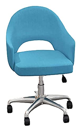 Bürostuhl, gepolsterter Drehstuhl mit mittlerer Rückenlehne, Bürostuhl, ergonomischer Arbeitsstuhl mit Armlehnen, um 360° drehbarer Rückenlehnenstützstuhl (Farbe: Grau). Bequemer Jahrestag. Warm wie von WADRBSW