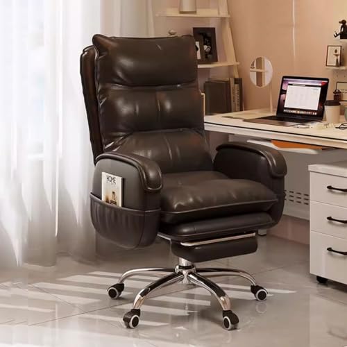 WADRBSW Computer-Sofa-Stuhl, Arbeitsstuhl, ergonomischer Bürostuhl, Gaming-Stuhl, Liegestuhl für Erwachsene, Arbeitsstühle mit Armlehnen, Chefsessel für Heimbüro, Schwarz/B/Größe, um Glück zu von WADRBSW