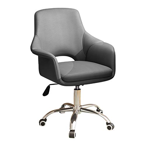 WADRBSW Drehbarer Schreibtischstuhl, ergonomischer Bürostuhl, Moderne PU-Leder-Home-Comfort-Stühle, Verstellbarer 360-Grad-Dreh-Arbeitsstuhl für Home-Office-Stuhl to Pursue Happiness von WADRBSW