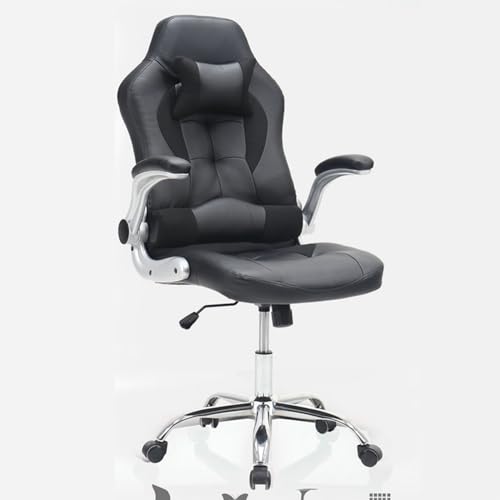 WADRBSW Gaming-Stuhl, ergonomischer Büro-Rennstuhl mit hoher Rückenlehne und Armlehne, Schreibtischstühle mit verstellbarem Kopfstützenkissen für das Heimbüro to Pursue Happiness von WADRBSW