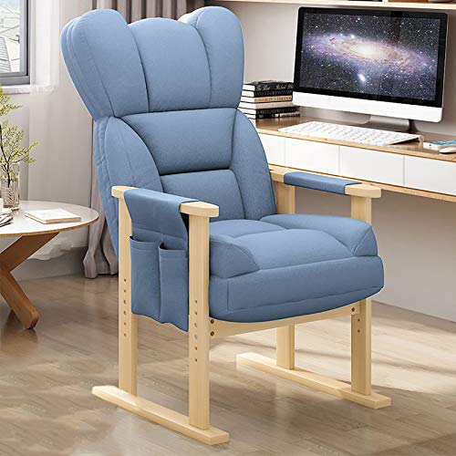 WADRBSW Gaming-Stuhl mit hoher Rückenlehne, Relax-Schreibtischstuhl für Rennarbeit, Chef, Bürostuhl, Blau, B/63 x 66 x 111 cm, um Glück zu verfolgen von WADRBSW