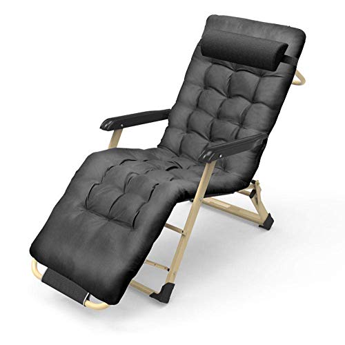WADRBSW Klappbarer Outdoor-Stuhl, Liegestuhl mit Kissen und Fußhocker, faltbare Sonnenliege, maximale Belastung 160 kg, benötigt um Glück zu verfolgen von WADRBSW