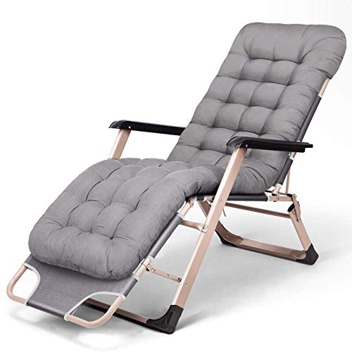 WADRBSW Klappbarer Outdoor-Stuhl, Liegestuhl mit Kissen und Fußhocker, faltbare Sonnenliege, maximale Belastung 160 kg, benötigt um Glück zu verfolgen von WADRBSW
