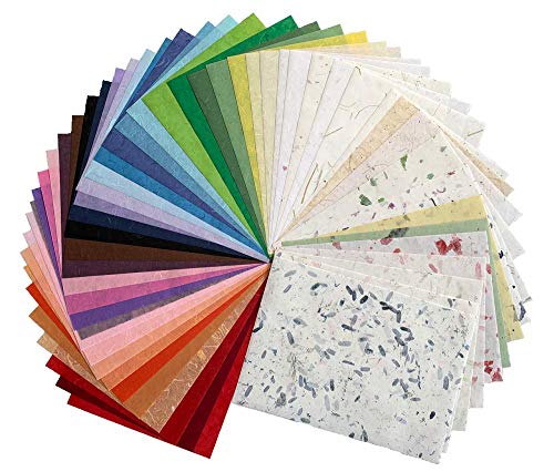 WADSUWAN SHOP 60 Blatt gemischt Lila A4 Maulbeerpapier Design Handarbeit Kunst Seidenpapier Japan Origami Washi Großhandel Verkauf Unryu Lieferanten Thailand Produkte Kartenherstellung von WADSUWAN SHOP