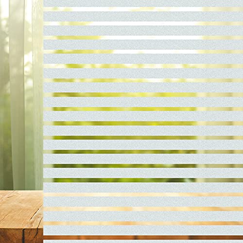WAENLIR Sichtschutz-Fensterfolie, selbstklebend, Milchglasfolie, statisch haftend, Blickdicht, Fensterfolie für Büro, Zuhause, Badezimmer (44,5 x 200 cm) von WAENLIR