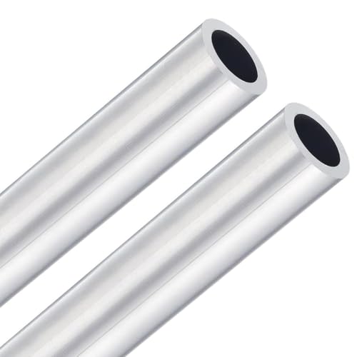 2er-Pack 6063 Aluminium-Rundrohr, Außendurchmesser 8 mm, Innendurchmesser 7/6/5/4 mm, Länge 500 mm, Nahtloses Gerades Metallrohr for Heimwerkerarbeiten(OD 8mm ID 6mm) von WAFBOH