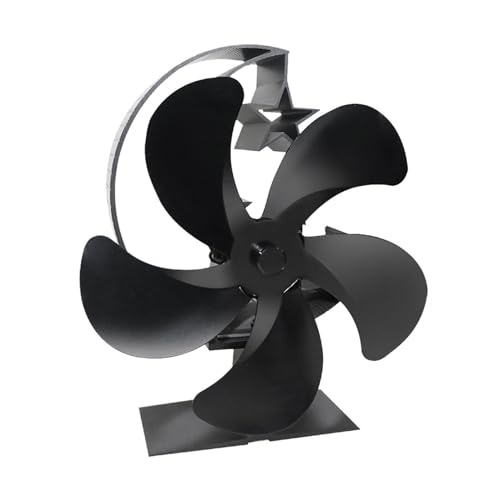 10/5/4 Flügel Doppelmotor-Ofenventilator, Wärmebetriebener Ofenventilator, Kaminventilator, Nicht Elektrisch, Leiser Betrieb For Holzofen Einfach Zu Bedienen(5 Blades) von WAFOHSR