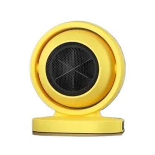 380W Tragbarer Elektrischer Heizlüfter, Tischventilator, Herd, Warmluftgebläse, Mini-Heizkörper, Home-Office-Raumwärmer For Den Winter, Geringer Verbrauch Einfach Zu Bedienen(Yellow) von WAFOHSR