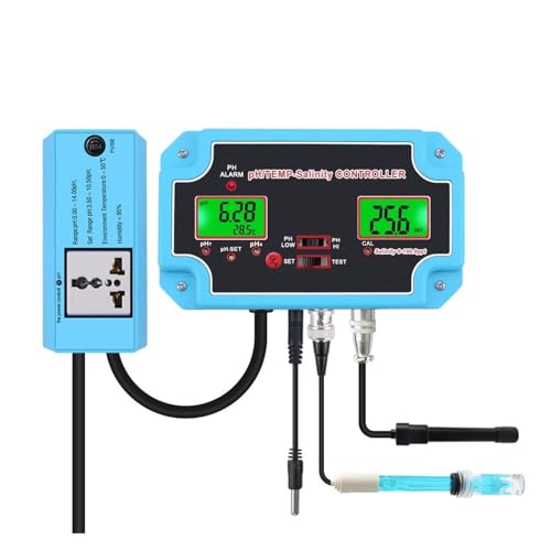3In1 PH Salzgehalt TEMP Wasser Qualität Tester Monitor Digitale PH-Controller Meter For Pools, Trinkwasser, Aquarien Vielseitig Einsetzbar von WAFOHSR