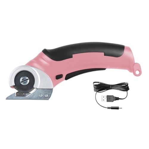 4,2 V Elektrischer Stoffschneider, Kupferspulenmotor, Tragbare Stoffschneidemaschine, Handgerät, Pappe, Schwamm, Leder, Teppiche Einfach Zu Bedienen(Pink) von WAFOHSR