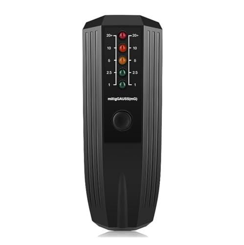 5LED Elektromagnetische Strahlung Detektor Handheld EMF Gauss Meter Tragbare Magnetfeld Detektor For Elektrische Instrumente Breit Einsetzbar(Black Black Paster) von WAFOHSR