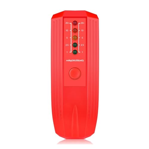 5LED Elektromagnetische Strahlung Detektor Handheld EMF Gauss Meter Tragbare Magnetfeld Detektor For Elektrische Instrumente Breit Einsetzbar(Red Red Paster) von WAFOHSR