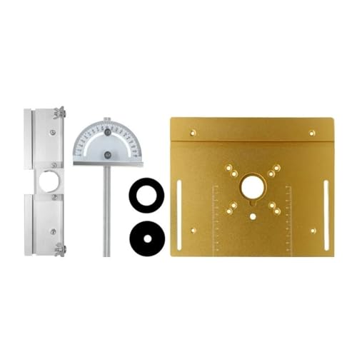 Aluminium-Frästisch-Einsatzplatte Mit Gehrungsanschlag For Holzbearbeitungsbänke, Tischkreissäge, Multifunktionale Trimmer-Graviermaschine Breites Anwendungsspektrum(F) von WAFOHSR