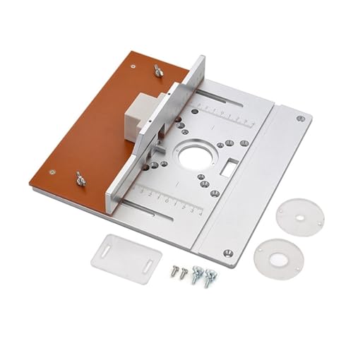 Aluminium Router Tisch Einsatz Platte Elektrische Holz Fräsen Flip Board Mit Gehrung Gauge Guide Set Tisch Säge Werkbank Breites Anwendungsspektrum(Photo Color B) von WAFOHSR