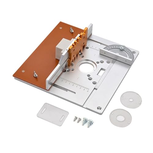 Aluminium Router Tisch Einsatz Platte Elektrische Holz Fräsen Flip Board Mit Gehrung Gauge Guide Set Tisch Säge Werkbank Breites Anwendungsspektrum(Photo Color C) von WAFOHSR