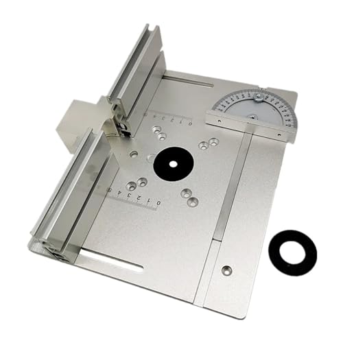 Aluminium Router Tisch Einsatz Platte Fräsen Flip Board Multifunktions Trimmer Gravur Maschine Elektrische Werkzeug Tisch Säge Panel Breites Anwendungsspektrum(Silver panel 2pcs) von WAFOHSR