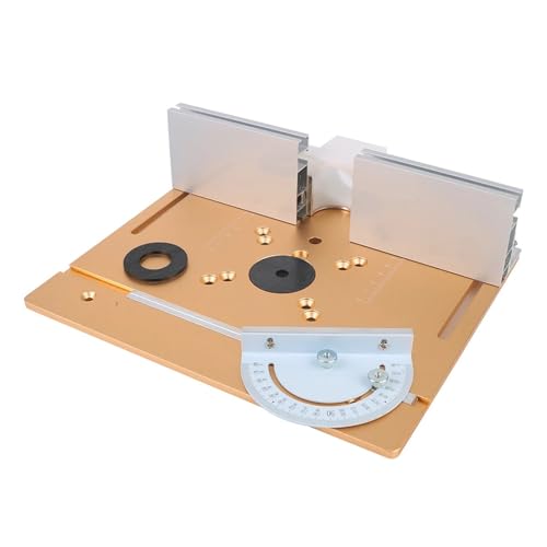 Aluminiumlegierung Graviermaschine Zimmerei Werkzeuge Router Tischeinsatz Platte Trimmer Gehrungslehre Führung For Holzbearbeitungsbänke Breites Anwendungsspektrum(Golden Plate Set) von WAFOHSR