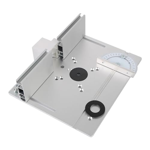Aluminiumlegierung Graviermaschine Zimmerei Werkzeuge Router Tischeinsatz Platte Trimmer Gehrungslehre Führung For Holzbearbeitungsbänke Breites Anwendungsspektrum(Silver Plate Set) von WAFOHSR