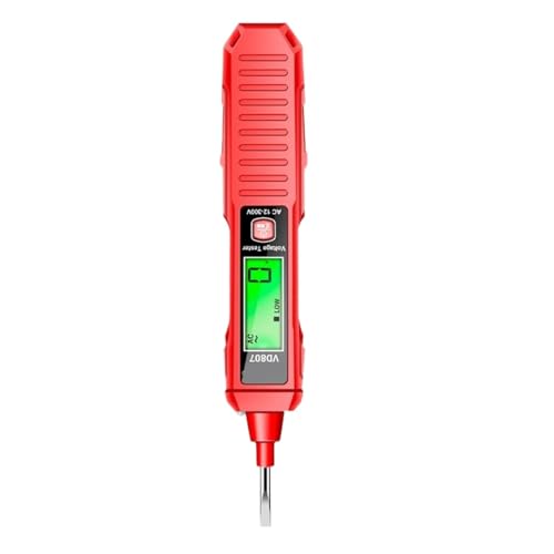 Digitale Spannungsdetektoren Elektrischer Tester Stift AC Tragbarer Schraubendreher Anzeige Taschenlampe Electroprobe Werkzeuge Leicht Und Tragbar(Red) von WAFOHSR