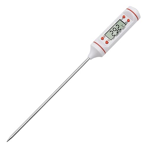 Digitales Lebensmittel-Thermometer im Stiftstil, for Küche, Grill, Fleisch, Kochen, Temperaturfühler Vielseitig Einsetzbar(White) von WAFOHSR