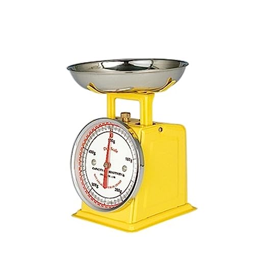 Einfache Und Exquisite Küche Metall Mechanische Federwaage Einfarbig Gemüsewaage Lebensmittelwaage Küchenwaage Umfassende Verwendung(Yellow) von WAFOHSR