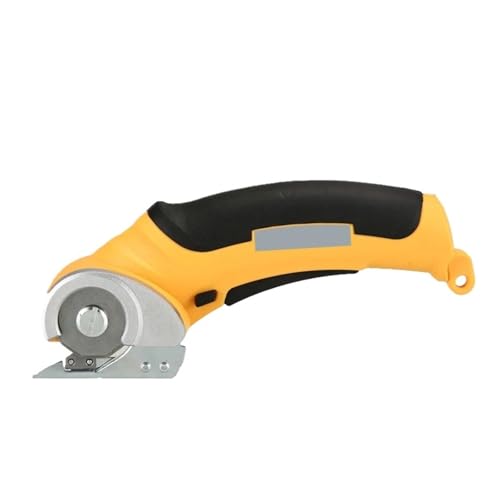 Elektrische Schere, Wiederaufladbar, Kabellos, Elektrisch, For Karton, Leder, Stoff, Sammelalbum, Teppich, Elektrisch, Rotationsschneider Einfach Zu Bedienen(Yellow) von WAFOHSR