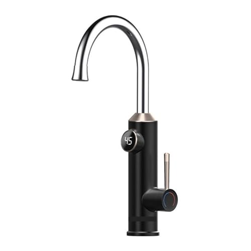 Elektrischer Warmwasserbereiter, Küchenarmatur, 2-in-1-Durchlauferhitzer, Durchlauferhitzer, Elektrischer Geyser For Zuhause Breites Anwendungsspektrum(Black) von WAFOHSR