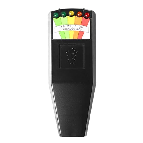 Elektromagnetisches Feld EMF Gauss Meter Ghost Hunting Detector Tragbarer EMF Magnetfelddetektor 5 LED Gauss Meter Breit Einsetzbar(Balck) von WAFOHSR