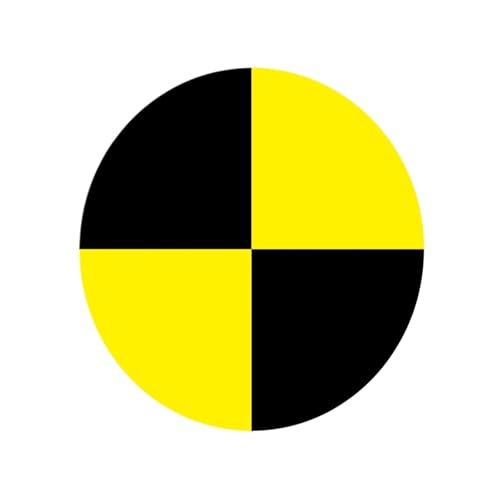 Gelb Und Schwarz Diagonal Markieren Tracking-Punkt Markieren Punkt Kalibrierungsziel Kreisförmig 3D-Scan Markieren Punkt Matt Scan-Punkt Vielseitig Einsetzbar(45mm/1000pcs) von WAFOHSR