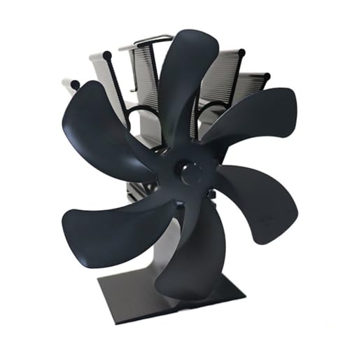 Herdventilator Mit 6 Flügeln, Wärmebetriebener Ofenventilator, Kaminofen, Ecofan, Leiser Kamin, Kaminventilator, Effiziente Wärmeverteilung Einfach Zu Bedienen(Single) von WAFOHSR