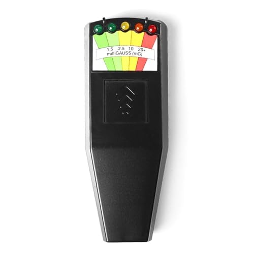 K2 Elektromagnetisches Feld Tragbarer EMF-Gauß-Meter Geisterjagd-Detektor EMF-Magnetfelddetektor 5 LED-Gauß-Meter Breit Einsetzbar(Black) von WAFOHSR