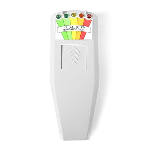 K2 Elektromagnetisches Feld Tragbarer EMF-Gauß-Meter Geisterjagd-Detektor EMF-Magnetfelddetektor 5 LED-Gauß-Meter Breit Einsetzbar(White) von WAFOHSR