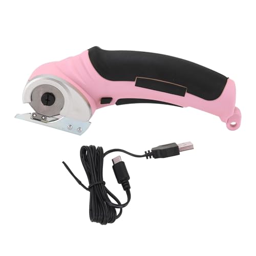Kabellose Elektrische Schere, Hand-Stoffschneider, 240 U/min, Wiederaufladbares Werkzeug For Teppichschwamm Einfach Zu Bedienen(Pink) von WAFOHSR