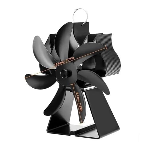 Ofenventilator Mit 7 Flügeln Und Großer Luftkapazität, Wärmebetrieben, Geräuscharm, For Alle Öfen Geeignet, For Holz-/Holzbrenner/Kamin Einfach Zu Bedienen von WAFOHSR