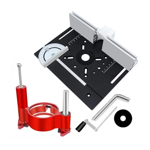 Präzisions-Router-Hebesystem Und Frästisch-Einlegeplatte – Holz-Oberfräsen-Hebebasis For Werkbänke, Heimwerker-Werkzeug Breites Anwendungsspektrum(BlackRed) von WAFOHSR