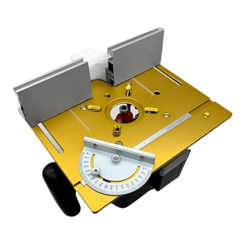Router Tisch Einsatz Platte Aluminium Legierung Holz Fräsen Flip Board Trimmen Maschine Gravur Hilfs Werkzeug Breites Anwendungsspektrum(Gold) von WAFOHSR