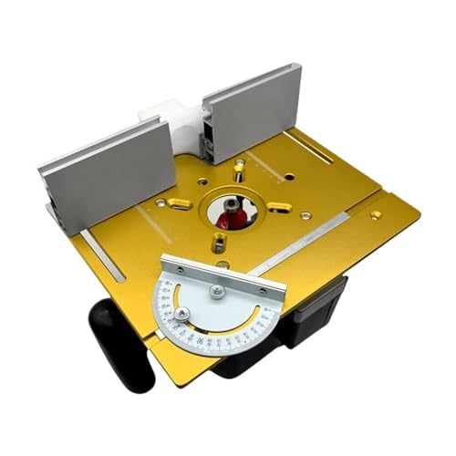 Router Tisch Einsatz Platte Aluminium Legierung Holz Fräsen Flip Board Trimmen Maschine Gravur Hilfs Werkzeug Breites Anwendungsspektrum(Gold) von WAFOHSR