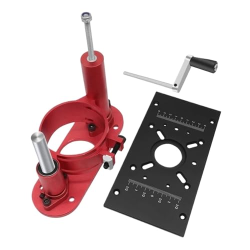 Router-Tisch-Einsatzplatte, Router-Hebe-Set – Holzbearbeitungs-Router-Hebe-Flip-Platte For 65 Mm Motor-Trimmmaschine Breites Anwendungsspektrum(Black) von WAFOHSR
