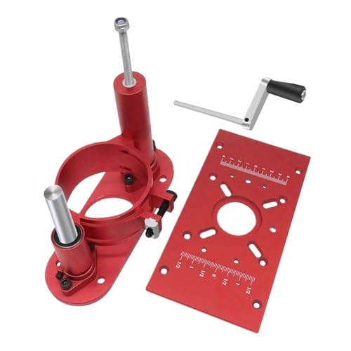 Router-Tisch-Einsatzplatte, Router-Hebe-Set – Holzbearbeitungs-Router-Hebe-Flip-Platte For 65 Mm Motor-Trimmmaschine Breites Anwendungsspektrum(Red) von WAFOHSR