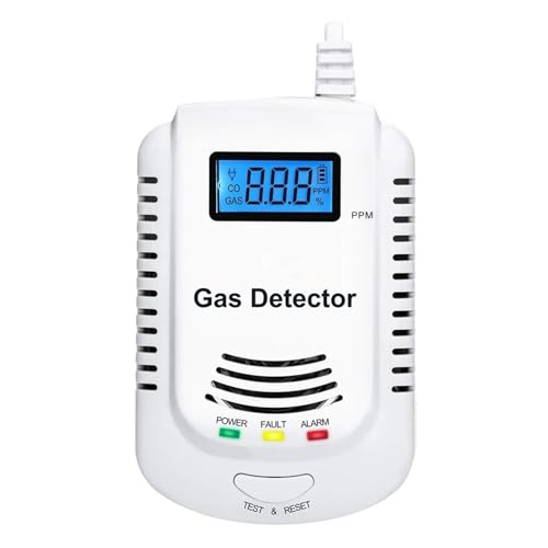 Unabhängiger Kohlenmonoxid-Detektor, Gasdetektor, Gasalarmsensor, Methan-Propan-Gas-Lecksucher, LCD-Sicherheit Einfach Zu Bedienen(Gas LCD) von WAFOHSR