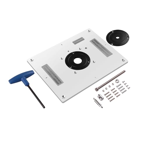Universal Multiful Elektrische Holz Fräsen Trimmen Maschine Flip Platte Guide Tisch Router Tisch Insert Platte For Holzbank Breites Anwendungsspektrum(Black) von WAFOHSR