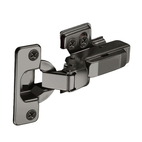 WAFOHSR 1pc Kaltwalzen Stahl Möbel Scharnier Schwarz-Grau Tür Hydraulische Scharniere Dämpfer Puffer Absenkautomatik for Schrank Hardware (821-1 Insert embed) von WAFOHSR