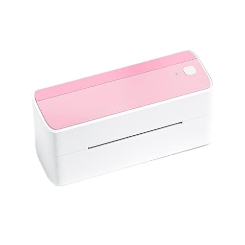 WAFOHSR Bluetooth 118mm Versand Thermo Etikettendrucker Aufkleber Drucker Tragbare Adresse Porto Etikettendrucker Maschine Weit Verbreitet Einfach Zu Bedienen(White Pink) von WAFOHSR