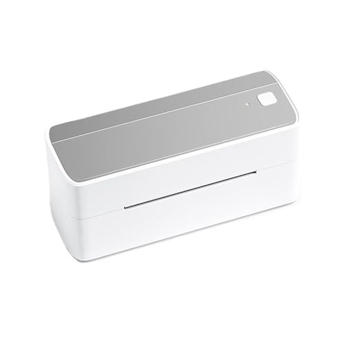 WAFOHSR Bluetooth 118mm Versand Thermo Etikettendrucker Aufkleber Drucker Tragbare Adresse Porto Etikettendrucker Maschine Weit Verbreitet Einfach Zu Bedienen(White Silver) von WAFOHSR
